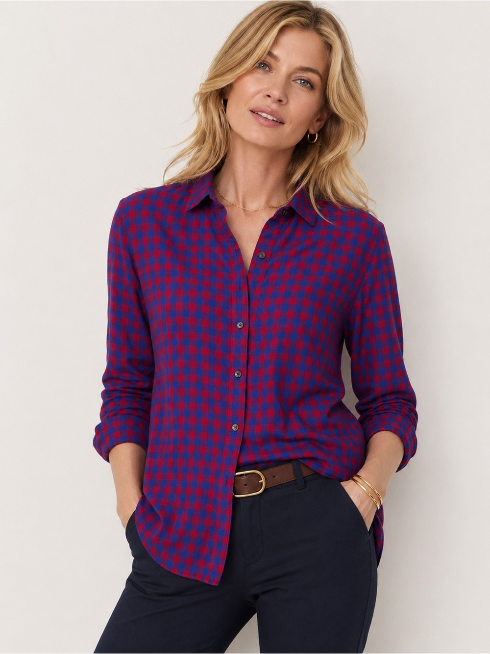 ✨ Talbots Plaid Button Down Shirt – Classic & Timeless ✨